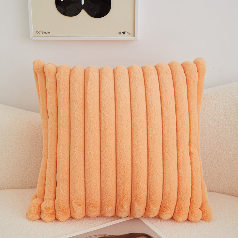 Pack of 2 Polyester Blend Throw Square Pillow Cover & 450g Insert reversible sides, removable cover size 18x18 inch