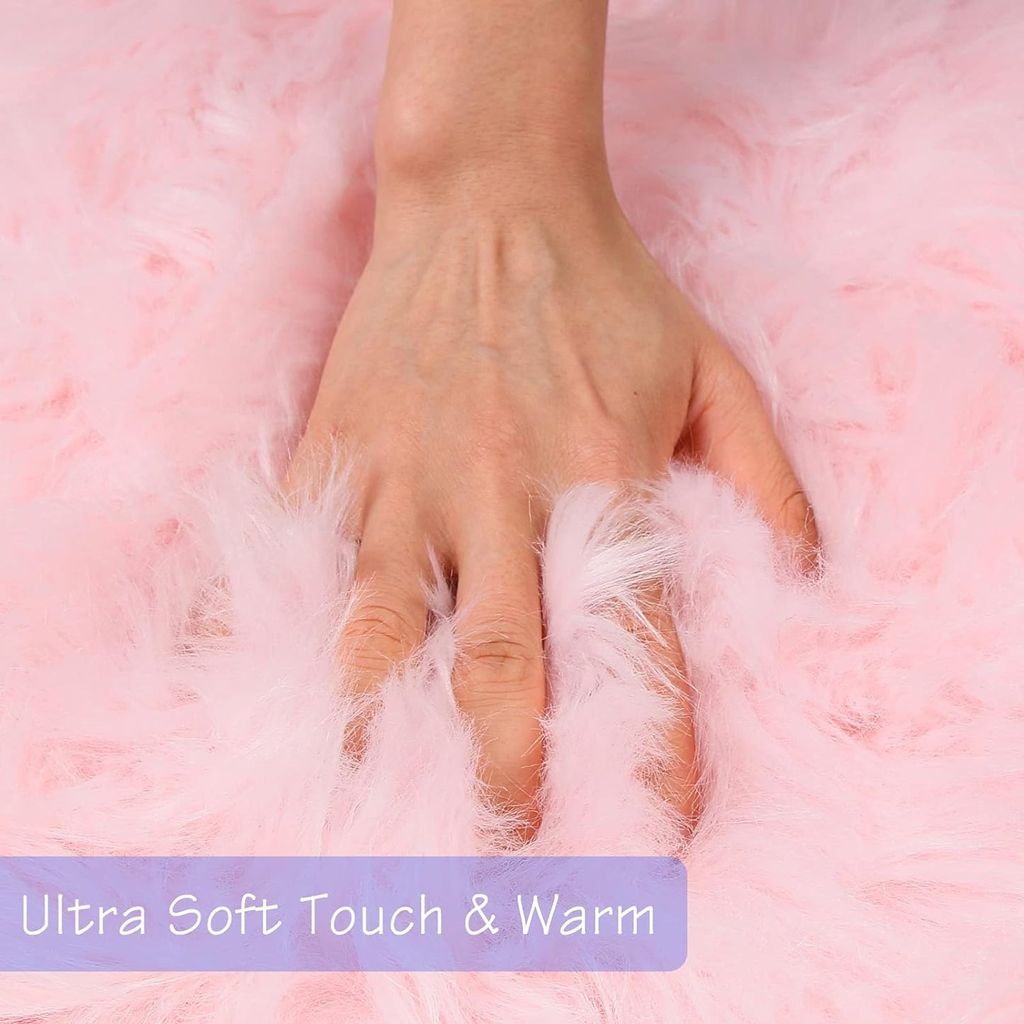 Thicken Faux Fur Rugs Plush Carpet area rug options of 4 colors 3 sizes