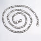 [SB12-9''] (make to order) 5.5mm 9"-100" silver stainless steel figaro necklace chain code sb12 local tx seller