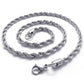 [SB07-16''] 4mm 16"-40" silver stainless steel rope necklace chain code sb07 tx local seller