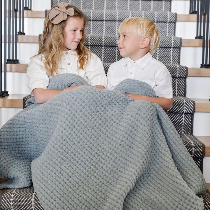 WAFFLE KNIT TODDLER BLANKETS